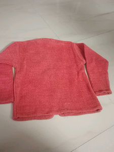 Coral wool Cardigan Sweater