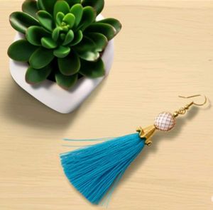 Blue Tassel Earrings