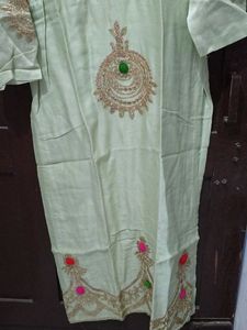 Elegant Green Embroidered Kurti