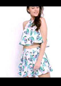 summer top skirt set