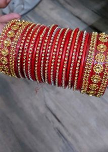 Red & Gold Bangle Set