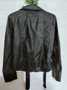Leather Biker Jacket For Women - Medium
