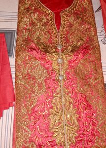 ppeach Elegant Embroidered Party wear suit