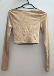 SHEIN Ribbed Ruched Crop Top