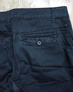 Black Semi Formal Cotton Lycra Blend Pants