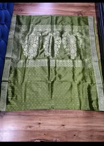 Elegant Green Banarasi Silk Saree