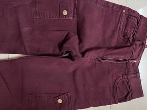 Burgundy Cargo Pants