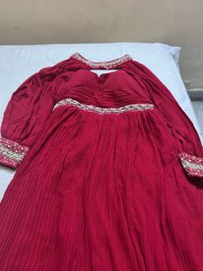 red beautiful party wear gowun