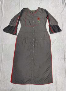 Grey Designer Kurta Set 38 Size.