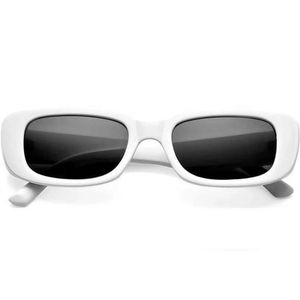 White Rectangle Sunglasses