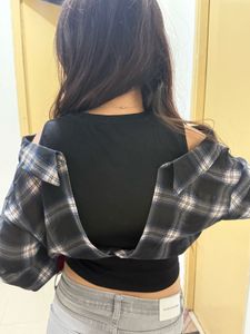 Chic Plaid Crop Top