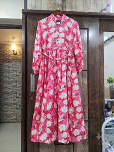 Vibrant Floral Print Maxi Dressi