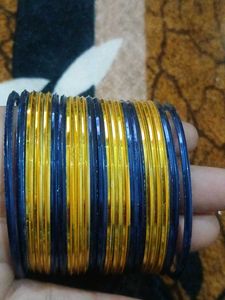 Blue and Gold Bangles Set