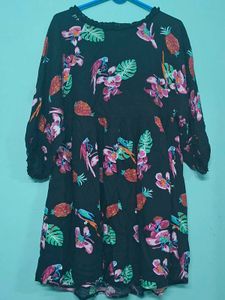 Tropical Print Mini Dress
