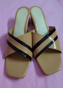 Tan Heeled Sandals