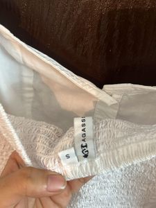 White Puff Sleeve Crop Top