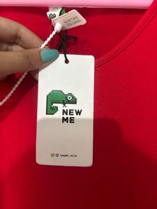 Red Newme Long Sleeve Jumpsuit With