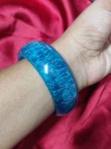 Sparkling Blue Resin Bangle
