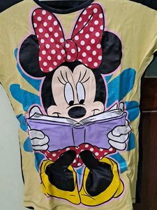 Disney's Minnie Mouse, Cap Sleeves, Black Top - 11