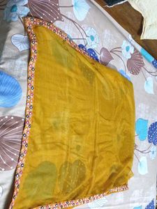 Yellow Kurta with Mirror Work
