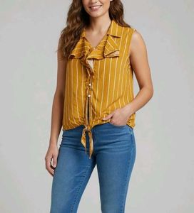 Max Fashion Mustard Yellow Women Top