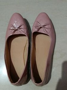 Chic Pink Bow Ballerina Flats