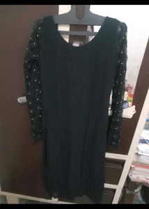 Black Embellished desighner sellerve kurti