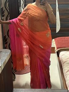 Elegant Ombre Chiffon pure Saree