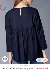 Embroidered Black Tunic Top