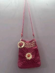 Handmade Crochet Granny Square Tote Bag