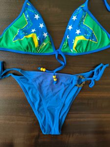 Flag Bikini Set 🇧🇷 + linen shirt