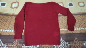 Red Wollen Beautiful Design Top❤