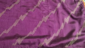 new purple sari with unstitched blouse