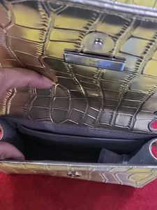 Party style golden clutch