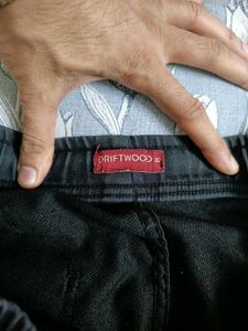 Black cargo trouser pant for men