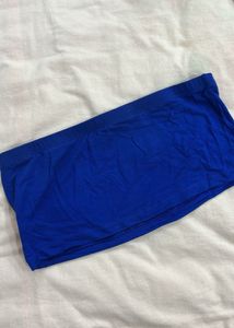 Blue Bandeau Top