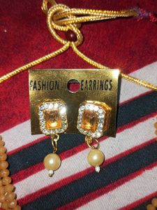 Elegant Beaded Necklace &amp; Earring Set