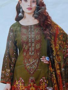 Embroidered unstitched kurta suit material