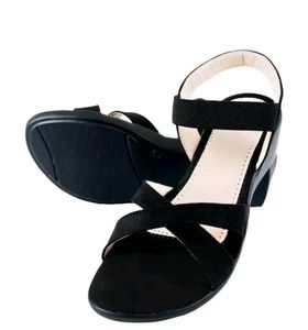 Black Wedges Sandal For Girls/Women