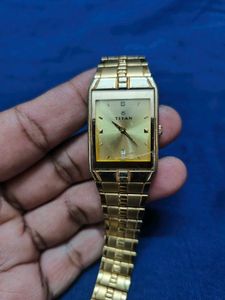 Titan Golden Analog Watch