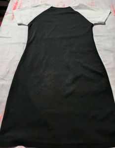 Black &amp; White Raglan Dress
