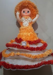 Cute Doll With Kitchen Set