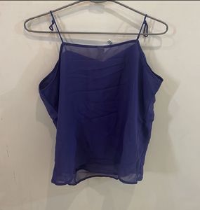 Kazo Blue Ruched Cami Top
