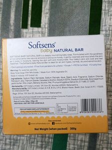 Softsens Baby Soap Natural Bar (Pack Of 3x100g)