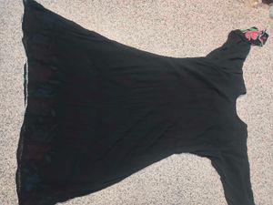 Elegant Black Floral Gown