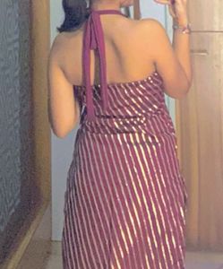 Stylish Maroon Kurta with Golden Stripes