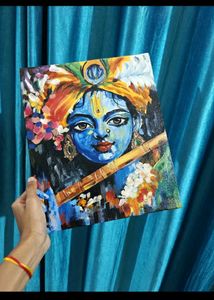krishna acrylic painting on canvas