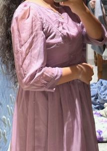 Lavender Ruffled Organza Dress