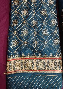 Elegant Teal Embroidered Lehenga Set