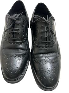 Hush Puppies Black Leather Brogues UK7